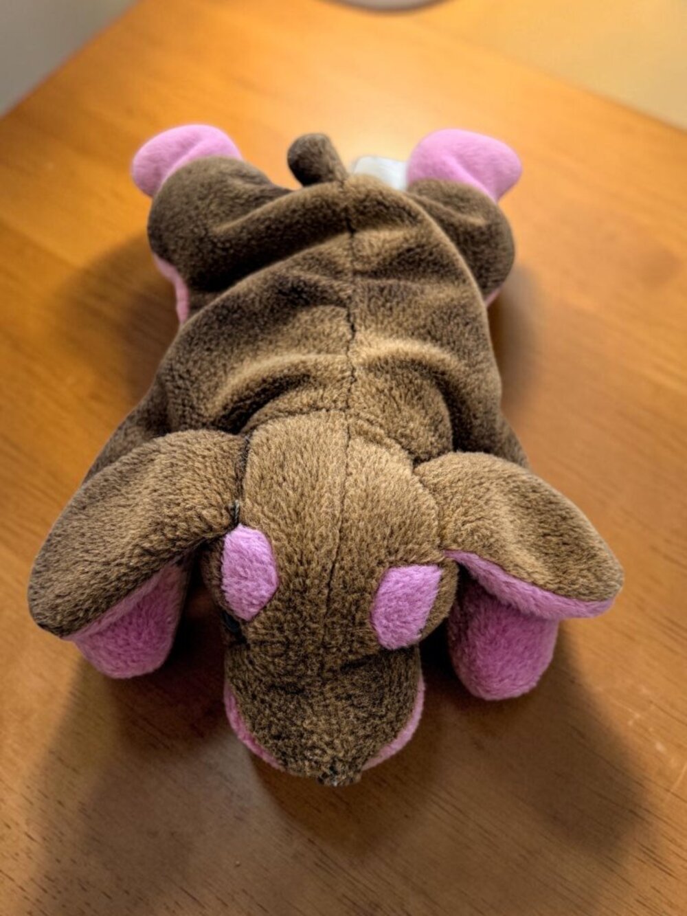 Dan Dee Brown Puppy Dog Plush Pink Paws Floppy Ears Stuffed Animal Soft Toy Love
